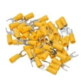 thumbnail image 3 of Wire Connector, Insulated 50Pcs Fork Terminal 14-12AWG Copper PVC  For Equipment SV3.5-5 Yellow, 3 of 8
