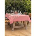 thumbnail image 2 of Outdoor Tablecloth with Umbrella Hole and Zipper, Chritsmas Tree Lights Rectangle Table Cloth 60x120 Inch Waterproof Tablecloth, Pink Xmas New Year Holiday Picnic Table Cover for Patio Camping, 2 of 7