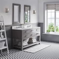 thumbnail image 3 of Water Creation Madalyn 60" Double Sink Wood Bathroom Vanity in Gray/White, 3 of 4