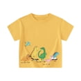 thumbnail image 4 of HNMKIU Boys T-Shirts Dinosaur Print Crewneck Short Sleeve Graphic Tee Cute Summer Tops for Kids, 4 of 4