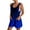 Blue, variant on AWXNJUX Jumpers for Women Casual Women's Cargo Shorts Fashion Sleeveless Gradient Jumpsuit (Blue,XXXL)