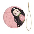 thumbnail image 2 of Kamado Nezuko Christmas Ceramic Round Ornaments Print Decorative Hanging Ornaments For Xmas Tree Holiday Party Decoration 1 Pcs, 2 of 9