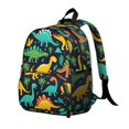 thumbnail image 2 of Cute Dinosaur Pattern Backpack Backpack for School,Cute School Bag,Schoolbag with Adjustable Shoulder Straps & Padded Back,13.8"x11.4"x6", 2 of 6