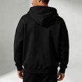 thumbnail image 5 of Hoodies For Men Full Zip Up With Pocket Sweatshirt Double Zipper Long Sleeve Solid Casual Drawstring Jacket For Fall Winter, 5 of 6