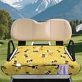 thumbnail image 3 of Uourmeti Cartoon Bee & Honeycomb Pattern Golf Cart Seats Cushion Washable Fabric, Anti-Skid Golf Cart Seat Covers Fit for Club Car, 3 of 8