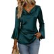 thumbnail image 3 of TaTaai Women Elegant Cowl Neck Long Sleeve Satin Blouse Loose Fit Silky Smooth Fabric Soft Comfortable Fashion Top for Office Party Daily Vacation Outfits Gift, 3 of 6