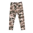 thumbnail image 4 of Odeerbi Kids Girls Leggings Camouflage Stretchy Tights Pants High Waist Camouflage Printed Pants Stretchy Soft Tights Kids Summer School Wearing Coffee, 4 of 5