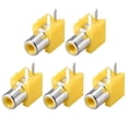 thumbnail image 1 of Conector de audio y video AV hembra RCA de montaje en panel PCB amarillo 5Pcs, 1 of 4