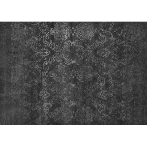 Ahgly Company Indoor Rectangle Oriental Gray Industrial Area Rugs, 2' x 4'