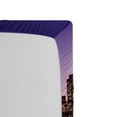 thumbnail image 2 of Ambesonne Cityscape Fitted Sheet, American Bridge, Queen Size, Purple Orange, 2 of 2