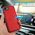 thumbnail image 3 of for iPhone 16e Case Detachable Magnetic Wallet Case with Card Holder, 2 in 1 PU Leather Flip Folio Case with Kickstand Wrist Strap Shockproof Protective Phone Case Cover for iPhone 16e, Red, 3 of 7