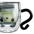 thumbnail image 2 of Lindo Gato Doble Pared Vasos Latte Macchiato Regalo Cumpleaños (), 2 of 6