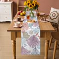 thumbnail image 2 of Purple Coral Coastal Table Runner 90 Inches, Blue Conch Starfish Nautical Ocean Bed Runner Dresser Scarves Tabletop for Indoor Outdoor Parties/Ceremony/Banquet, 13" x 90", 2 of 9