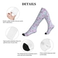 thumbnail image 5 of Lsque Purple Butterfly Pattern Sport Compression Socks for Men & Women 15-20 mmHg Knee High Nurse Pregnant Running Medical and Travel Athletic, 5 of 6