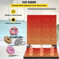thumbnail image 3 of VEVOR Electric Donut Maker, 9 Holes Commercial Donut Machine, 2000W Electric Doughnut Machine, Double-Sided Heating Commercial Donut Maker, for Home & Commercial Use with Non-stick Teflon Coating, 3 of 9