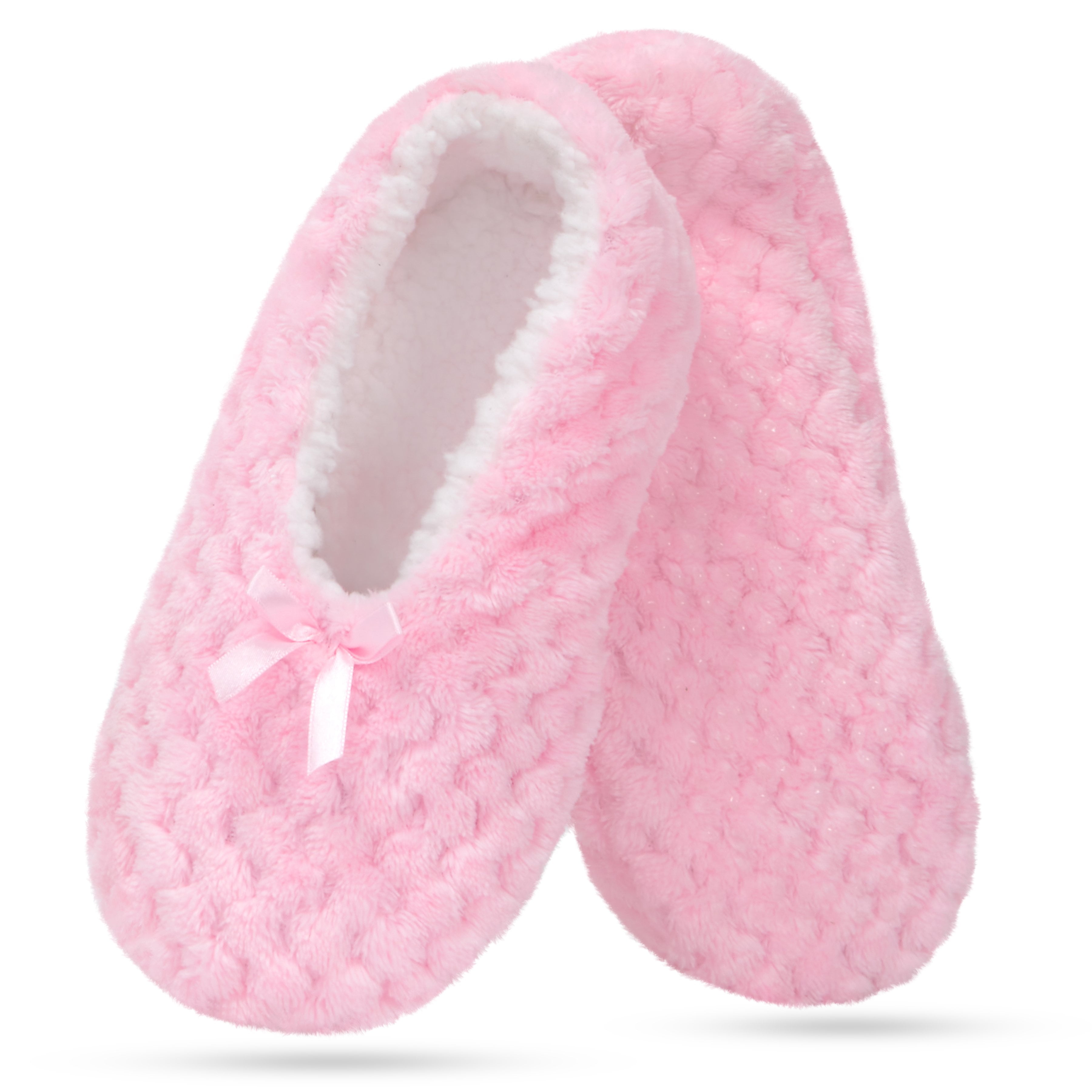 Cozy Memory Super Soft Warm Cozy Fuzzy Soft Touch Sleeper Slippers Non-Slip Sole Lined Socks for Women Girls Home Spa Hotel 