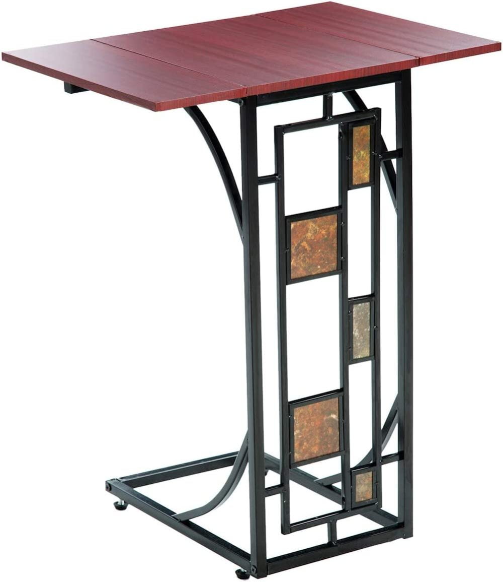 Buy JuIShareE Expandable Wood Top Sofa Side End Table Metal Base with