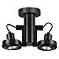 thumbnail image 2 of Cal Lighting - Two Light Spot Lamp   Black Finish with Metal Shade - Cal, 2 of 2