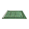 thumbnail image 2 of Ahgly Company Machine Washable Indoor Rectangle Abstract Turquoise Blue Modern Area Rugs, 8' x 10', 2 of 4