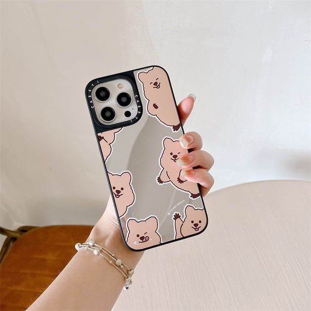 Dinotaeng CASETiFY Espejo Funda Para Teléfono IPhone 11 12 13 14 Pro Max A Prueba De Golpes Para 13 12