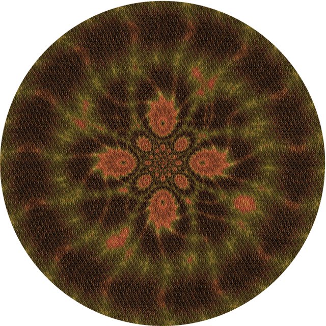 Ahgly Tapis Rond Lavable en Machine Intérieur Transitionnel Brun Bronze Foncé, 7 Pieds Rond