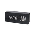 thumbnail image 2 of Tong Wooden Digital Clock Minimalist Design With Large LED Display For Home Bedroom Modern Silent Wall Clock Battery Operated Easy Read, 2 of 6