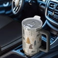 thumbnail image 6 of Beige Christmas Forest Animal Pattern Tumbler with Handle and Lid,40oz Double Wall Vacuum Insulated Tumbler,Cups Gift for Women and Men, 6 of 7