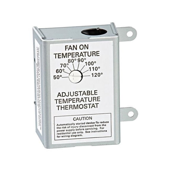 AIR VENT INC. Single-Speed Thermostat for Attic Fans 58033