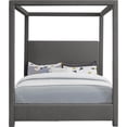 thumbnail image 3 of Meridian Furniture Emerson Grey Linen Textured Fabric Queen Bed, 3 of 8