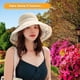 thumbnail image 4 of Women Wide Brim Sun Hats Metal Wired Edge Summer UV Protection Beach Fishing Hat for Hiking Garden Travel Chin Strap, 4 of 5