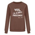 thumbnail image 6 of Women's Plus Size Loose Graphic Sweatshirts with Crewneck Long Sleeve and Printed Fashion Top, 6 of 6