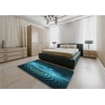 thumbnail image 4 of Ahgly Company Indoor Rectangle Patterned Deep Teal Green Area Rugs, 7' x 9', 4 of 6