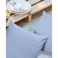 thumbnail image 2 of Pack of 2 Outdoor Pillow Covers, Wave Point Texture Blue Background Waterproof Square Throw Pillowcase Cushion Decorative Pillow Covers for Couch Patio Tent, 24x24 in, 2 of 6