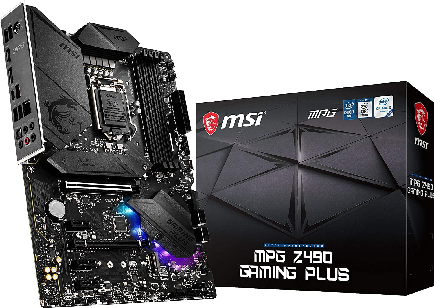 ・MSI Ｚ490 ・Core i3-10100F ・DDR4　16GB MSI MPG Z490 GAMING PLUS ATX Gaming Motherboard (10th Gen