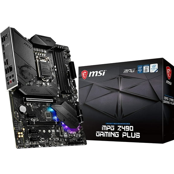 MSI Motherboard Socket LGA1200 USB-C Gen2 LED Lighting MPG Z490 GAMING PLUS