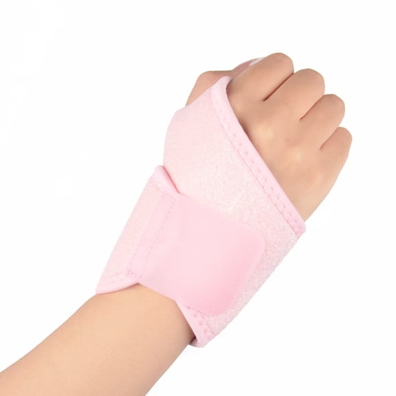 Pink Thumb Support Wrist Wrap with Adjustable Strap for Enhanced Stability and Comfort