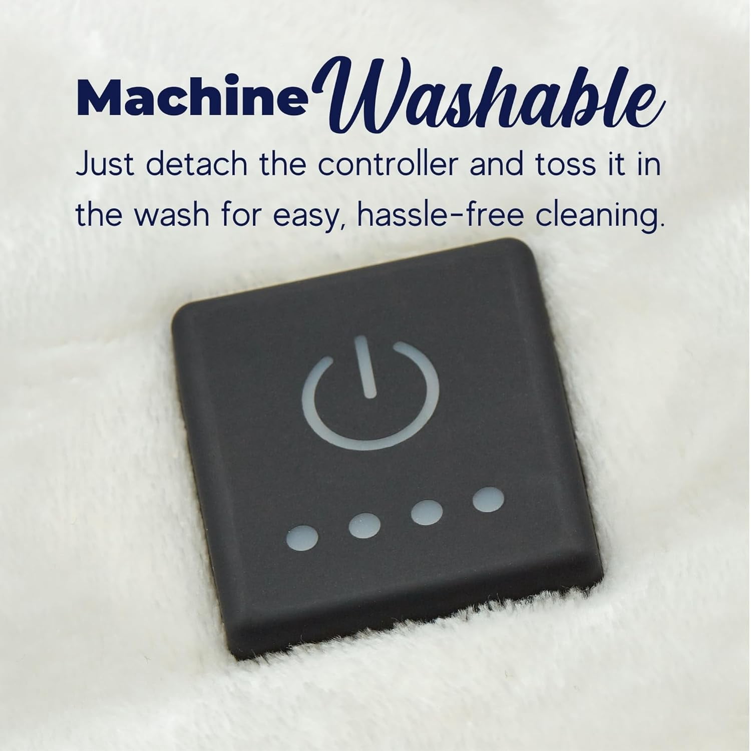 Dreamaker One-Touch Fleece Electric Heated Throw Blanket, 50x60 inches - Cozy, Machine Washable, with 4 Adjustable Heat Settings & Built-in Remote - Ultimate Comfort for Cold Nights