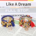 thumbnail image 4 of Pulsera con dijes de cuentas bohemias YONGSHENG multicapa para niñas y mujeres, 4 of 5