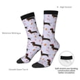 thumbnail image 4 of Hirioo Dachshund Dog Pattern Adult Middle Tube Socks Breathable Sock Non-Pilling,Contrasting Color Design, 4 of 6