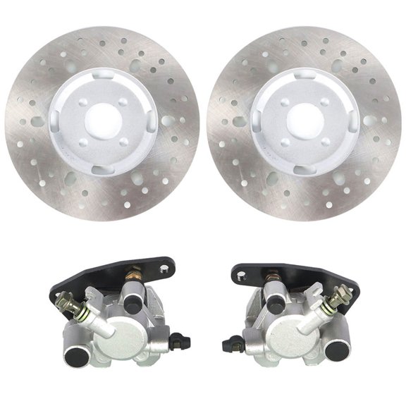 LABLT Front Brake Calipers and Disc Rotors Replacement for Yamaha Big Bear 350 1999 / Big Bear 400 2000-2006