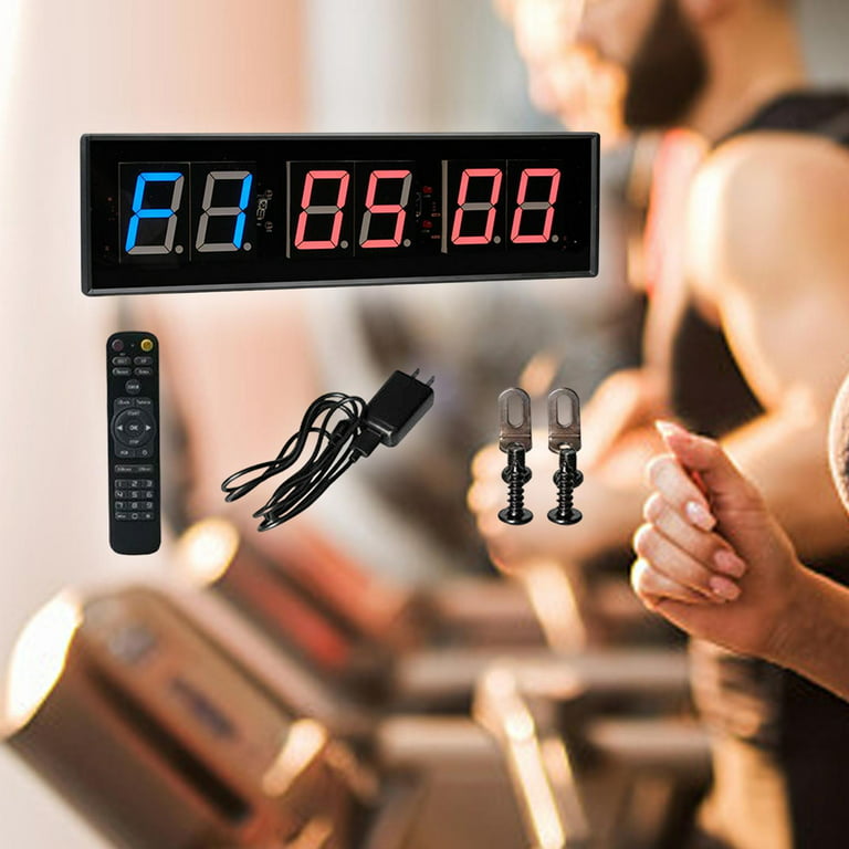 LED Interval Timer Gym Timer Fitness Timer for Intervals with Remote Clear  Digital Display Workout Timer Interval Clock Stopwatch for Garage 