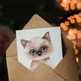 thumbnail image 3 of Artery8 Cute Ragdoll Kitten Fluffy Cat Lover Watercolour For Child Kids Birthday Card, 3 of 3