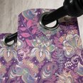 thumbnail image 2 of Ambesonne Floral Grommet Curtain Single Panel, Flowers and Mandala Art, 50"x60", Mauve Green, 2 of 5