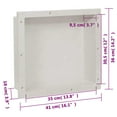 thumbnail image 3 of vidaXL Shower Niche Matt White 16.1"x14.2"x3.9", 3 of 7
