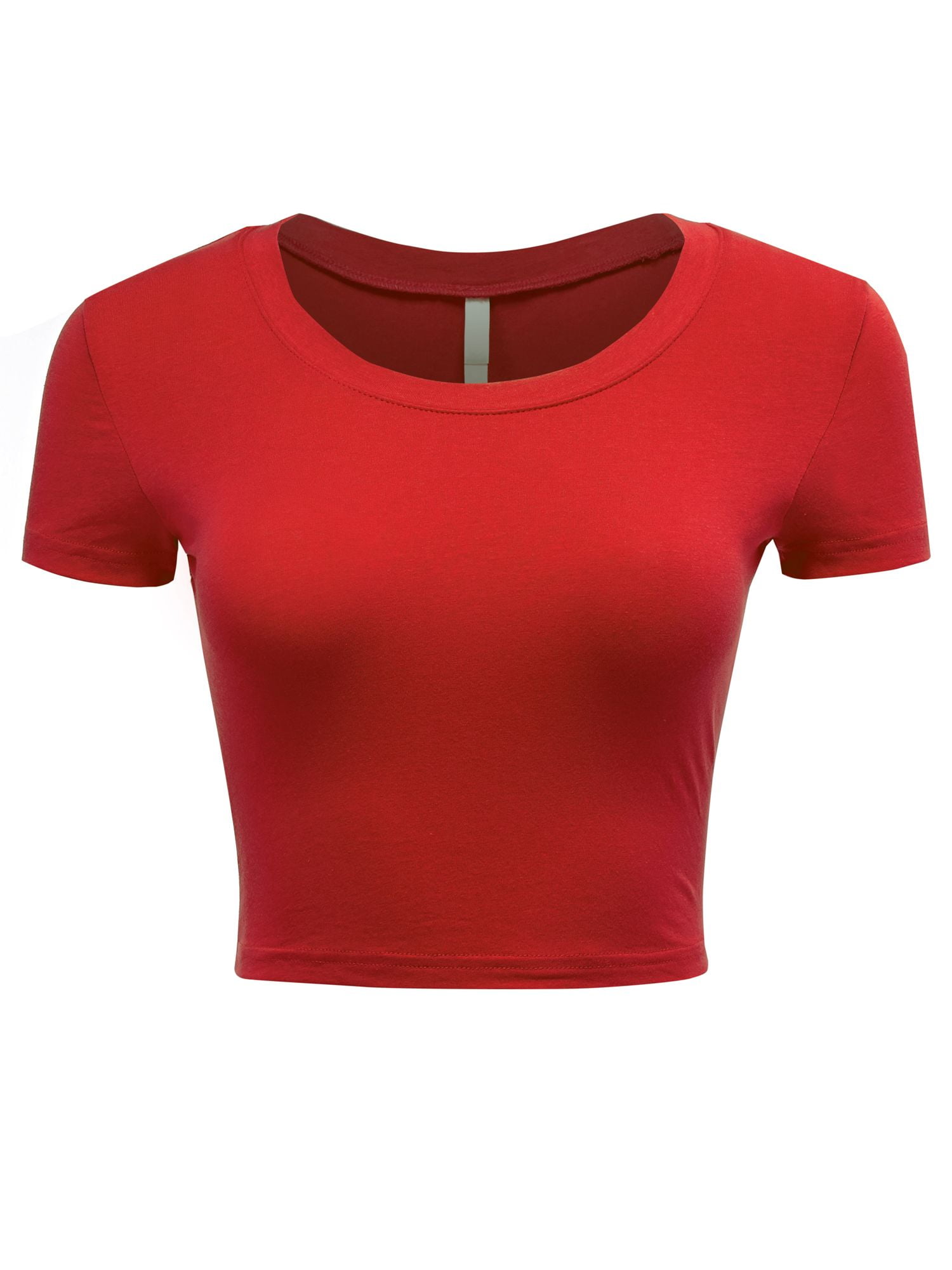 Red Cropped Tops