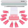 thumbnail image 1 of Nail Gel Removal Tool Kit, with Pink Polish Remover Clip, Cuticle Scraper, Gel Nail Brush, Nail Clean Pad, Nail File Exfoliator, 1 of 5