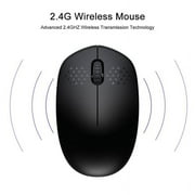 Silent Click Mouse Wireless Mini Portable Mouse 2.4G Optical Mouse for Laptop,PC,Mac (Black)