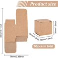 thumbnail image 2 of 50PCS Gift Boxes Brown Paper Boxes Party Favor Boxes 1.5x1.5x1.5Inches with Lids, 2 of 9