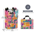 thumbnail image 2 of Yayeee Freestanding Laundry Hamper with Handle Collapsible Large Storage Basket for Clothes, Art Map, 2 of 7