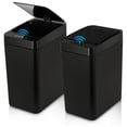 thumbnail image 1 of Paquete de 2 Botes de Basura Automáticos con Sensor, Bote de Basura Cocina y Baño de 9L (2.5 Gal), Bote de Basura Delgado y Moderno Sin Contacto para Oficina, Sala y Dormitorio (Negro), 1 of 4